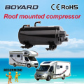 Gran cantidad de ahorro de espacio de instalación compresor horizontal con R407c para limusina techo de van de aire acondicionado